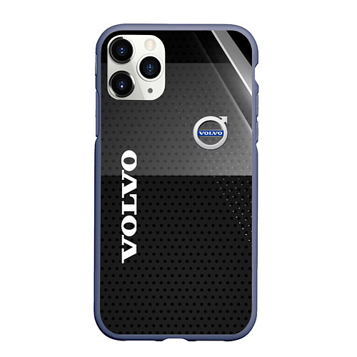 Чехол iPhone 11 Pro матовый Volvo Абстракция / 3D-Серый – фото 1