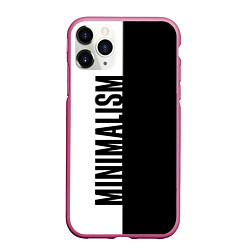 Чехол iPhone 11 Pro матовый MINIMALISM - BLACK AND WHITE, цвет: 3D-малиновый