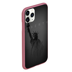 Чехол iPhone 11 Pro матовый LIBERTY - СТАТУЯ СВОБОДЫ, цвет: 3D-малиновый — фото 2