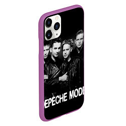 Чехол iPhone 11 Pro матовый Depeche Mode - black & white portrait, цвет: 3D-фиолетовый — фото 2