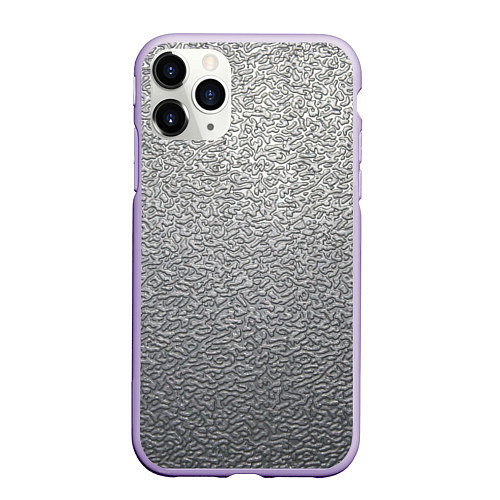 Чехол iPhone 11 Pro матовый Нержавеющая сталь - текстура шагрень / 3D-Светло-сиреневый – фото 1