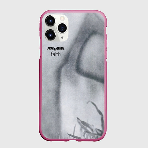 Чехол iPhone 11 Pro матовый Faith - The Cure / 3D-Малиновый – фото 1