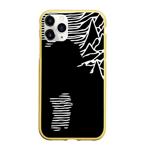 Чехол iPhone 11 Pro матовый Joy Division - неровность горы / 3D-Желтый – фото 1