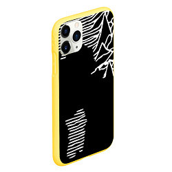 Чехол iPhone 11 Pro матовый Joy Division - неровность горы, цвет: 3D-желтый — фото 2