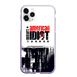 Чехол iPhone 11 Pro матовый Green day american idiot - rock, цвет: 3D-светло-сиреневый