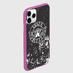 Чехол iPhone 11 Pro матовый Guns-n-roses - краска, цвет: 3D-фиолетовый — фото 2