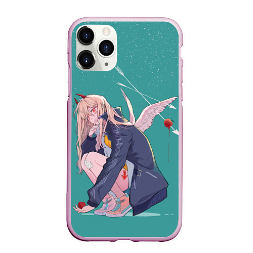 Чехол iPhone 11 Pro матовый Милая Макима / 3D-Розовый – фото 1