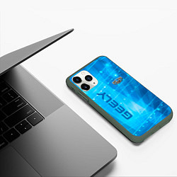 Чехол iPhone 11 Pro матовый Geely sport, цвет: 3D-темно-зеленый — фото 2