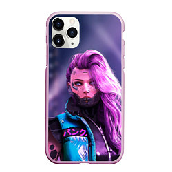 Чехол iPhone 11 Pro матовый Cyberpunk 2077 - Валери V, цвет: 3D-розовый