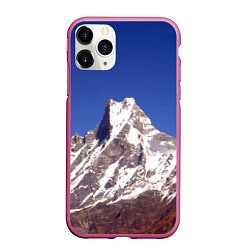 Чехол iPhone 11 Pro матовый Мачапучаре, священная гора - дом бога Шивы, закрыт