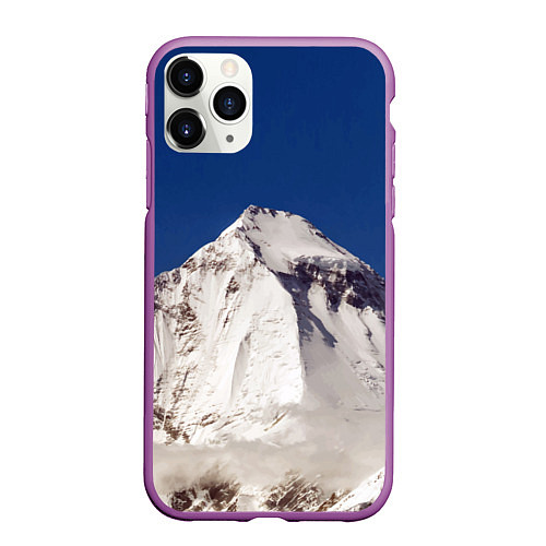 Чехол iPhone 11 Pro матовый Дхаулагири - белая гора, Гималаи, 8167 м / 3D-Фиолетовый – фото 1