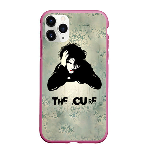 Чехол iPhone 11 Pro матовый Роберт Смит - The Cure / 3D-Малиновый – фото 1