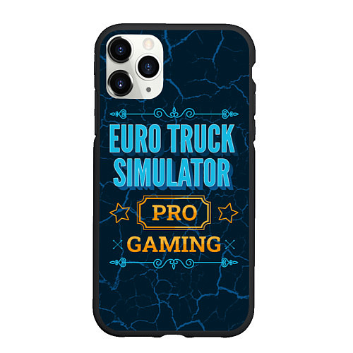 Чехол iPhone 11 Pro матовый Игра Euro Truck Simulator: pro gaming / 3D-Черный – фото 1