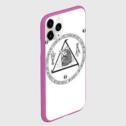 Чехол iPhone 11 Pro матовый Храм Головы, цвет: 3D-фиолетовый — фото 2