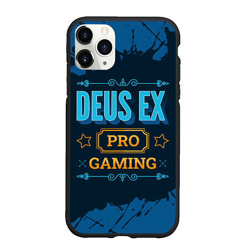 Чехол iPhone 11 Pro матовый Игра Deus Ex: pro gaming / 3D-Черный – фото 1