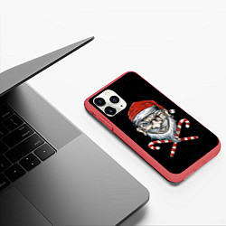 Чехол iPhone 11 Pro матовый Santa Pirate, цвет: 3D-красный — фото 2