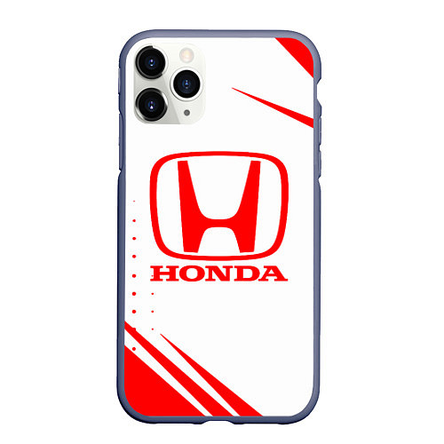 Чехол iPhone 11 Pro матовый Honda - sport / 3D-Серый – фото 1