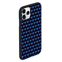 Чехол iPhone 11 Pro матовый Poppy Playtime - Huggy Wuggy Pattern - без логотип, цвет: 3D-черный — фото 2