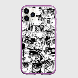 Чехол iPhone 11 Pro матовый Туалетный мальчик Ханако кун паттерн, цвет: 3D-фиолетовый