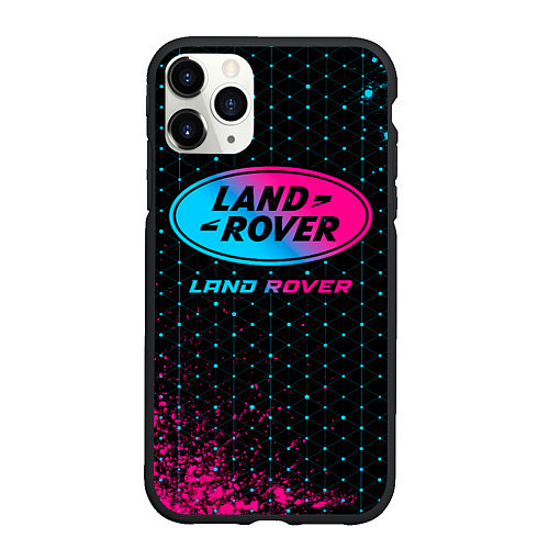 Чехол iPhone 11 Pro матовый Land Rover - neon gradient / 3D-Черный – фото 1