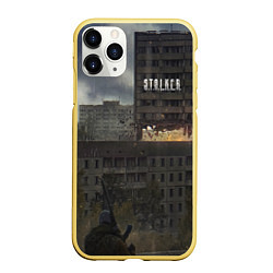 Чехол iPhone 11 Pro матовый STALKER Многоэтажка В Воздухе, цвет: 3D-желтый