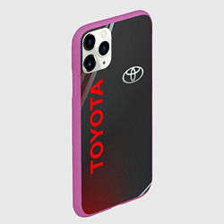 Чехол iPhone 11 Pro матовый Тойота - Абстракция, цвет: 3D-фиолетовый — фото 2