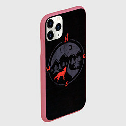 Чехол iPhone 11 Pro матовый Зов Севера, цвет: 3D-малиновый — фото 2