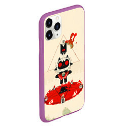 Чехол iPhone 11 Pro матовый Cult of the lamb art, цвет: 3D-фиолетовый — фото 2