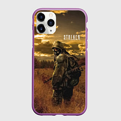 Чехол iPhone 11 Pro матовый STALKER В Поле, цвет: 3D-фиолетовый