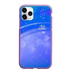 Чехол iPhone 11 Pro матовый Субару - sport, цвет: 3D-фиолетовый