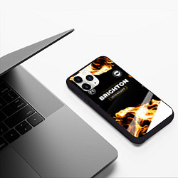 Чехол iPhone 11 Pro матовый Brighton legendary sport fire, цвет: 3D-черный — фото 2