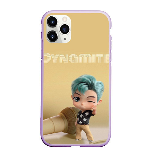 Чехол iPhone 11 Pro матовый Life is Dynamite / 3D-Сиреневый – фото 1