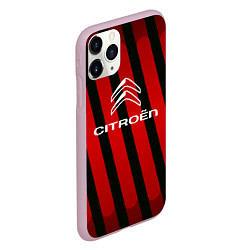 Чехол iPhone 11 Pro матовый Citroёn - полосы, цвет: 3D-розовый — фото 2