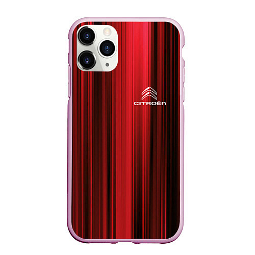 Чехол iPhone 11 Pro матовый Citroёn - абстракция / 3D-Розовый – фото 1