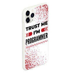 Чехол iPhone 11 Pro матовый Trust me Im programmer white, цвет: 3D-белый — фото 2