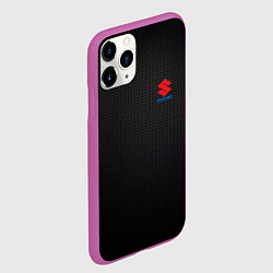 Чехол iPhone 11 Pro матовый Suzuki - карбон, цвет: 3D-фиолетовый — фото 2