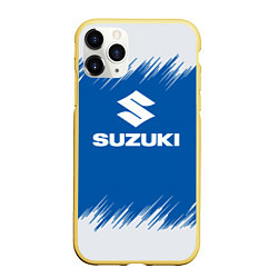Чехол iPhone 11 Pro матовый Suzuki - sport, цвет: 3D-желтый