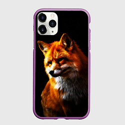 Чехол iPhone 11 Pro матовый Лисичка рыжая, цвет: 3D-фиолетовый
