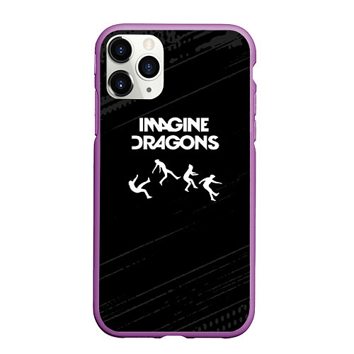 Чехол iPhone 11 Pro матовый Imagine Dragons - Alternative / 3D-Фиолетовый – фото 1