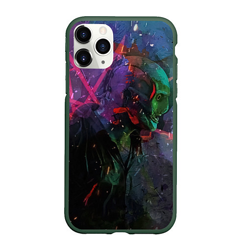Чехол iPhone 11 Pro матовый Corey Taylor-Slipknot / 3D-Темно-зеленый – фото 1