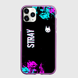 Чехол iPhone 11 Pro матовый Stray - краска, цвет: 3D-фиолетовый