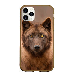 Чехол iPhone 11 Pro матовый Молодой волк, цвет: 3D-коричневый