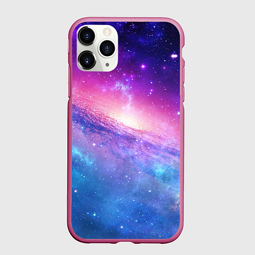 Чехол iPhone 11 Pro матовый Космическая воронка / 3D-Малиновый – фото 1