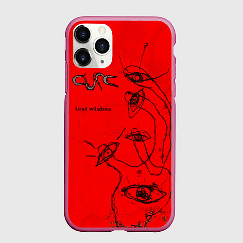 Чехол iPhone 11 Pro матовый The Cure - Lost Wishes / 3D-Малиновый – фото 1