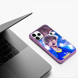 Чехол iPhone 11 Pro матовый BTS Ким Тэ Хён, цвет: 3D-фиолетовый — фото 2