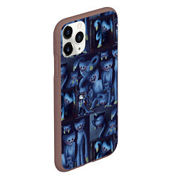 Чехол iPhone 11 Pro матовый Хагги Вагги паттерн, цвет: 3D-коричневый — фото 2