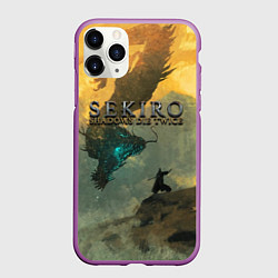 Чехол iPhone 11 Pro матовый Секиро и дракон, цвет: 3D-фиолетовый