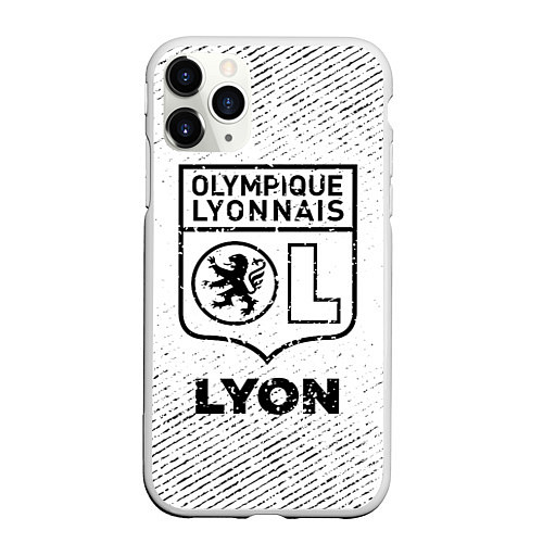 Чехол iPhone 11 Pro матовый Lyon с потертостями на светлом фоне / 3D-Белый – фото 1