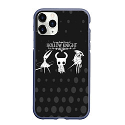 Чехол iPhone 11 Pro матовый Hollow knight кружочки, цвет: 3D-серый