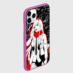 Чехол iPhone 11 Pro матовый Zero two с чупачупсом - любимый во франксе, цвет: 3D-фиолетовый — фото 2